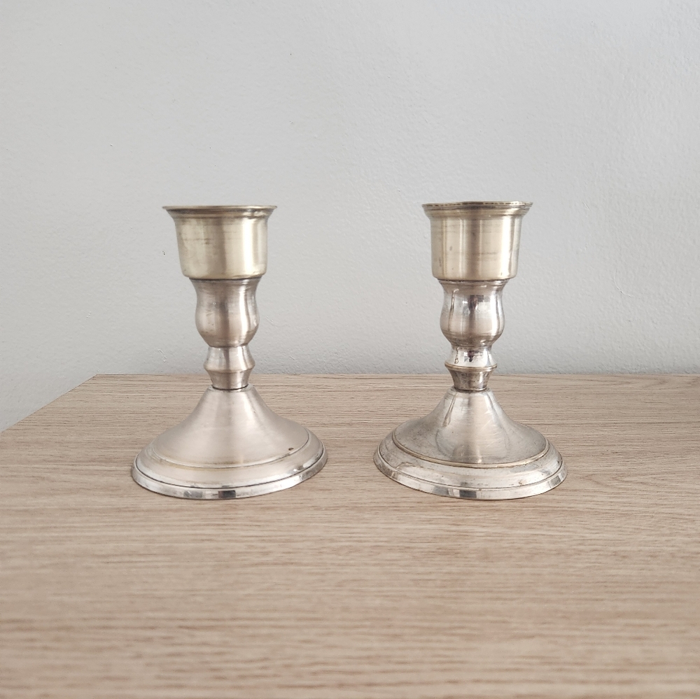 Elegant Silver Candlestick Holders